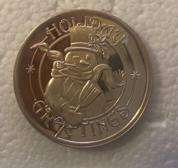 .999 silver Christmas round