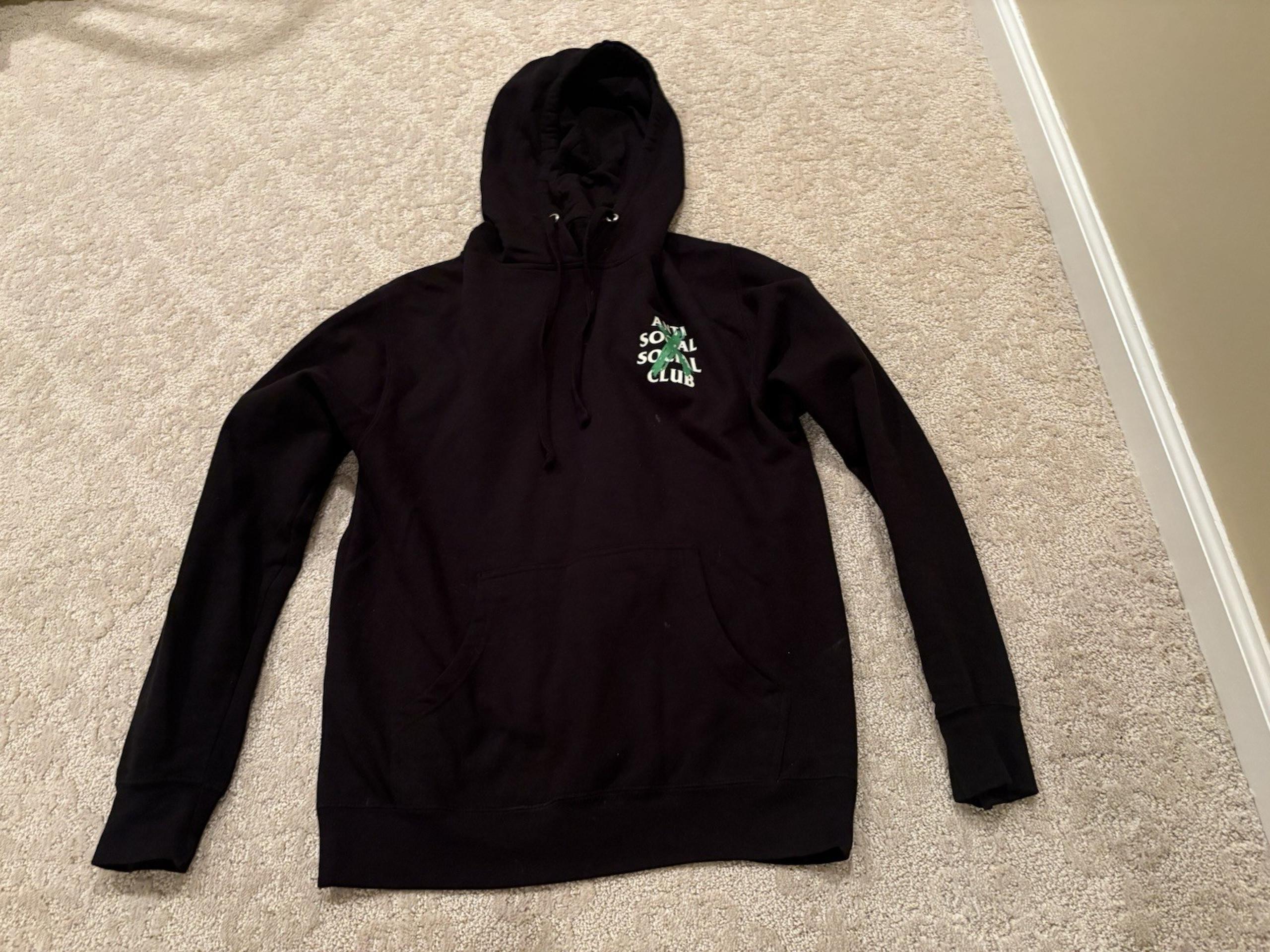 Anti Social Social Club Green & Black Cancelled Graphic Hoodie Men’s Size Medium