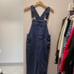 3x1 Rose Cropped Denim Overalls Small