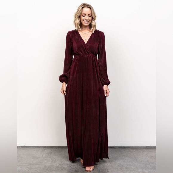 Baltic Born NWT Venus Pleated Long Sleeve Maxi Dress Size XXXL
