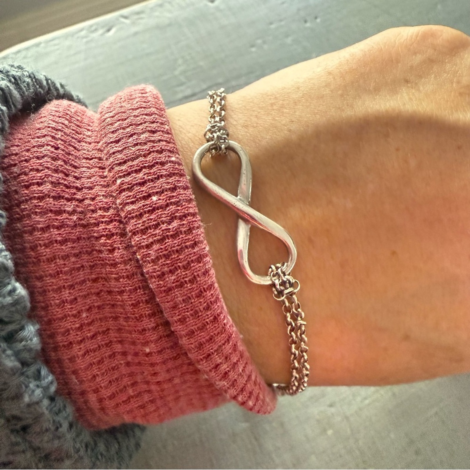 925 Sterling Silver Infinity Bracelet