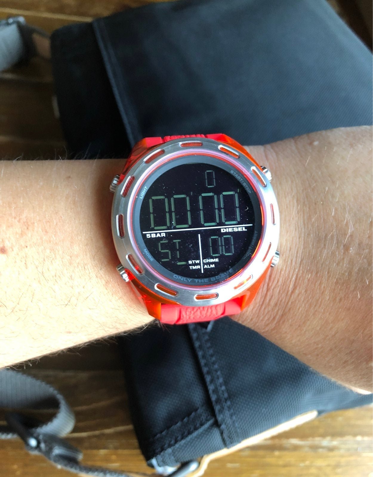 Diesel red silicone men's Watch