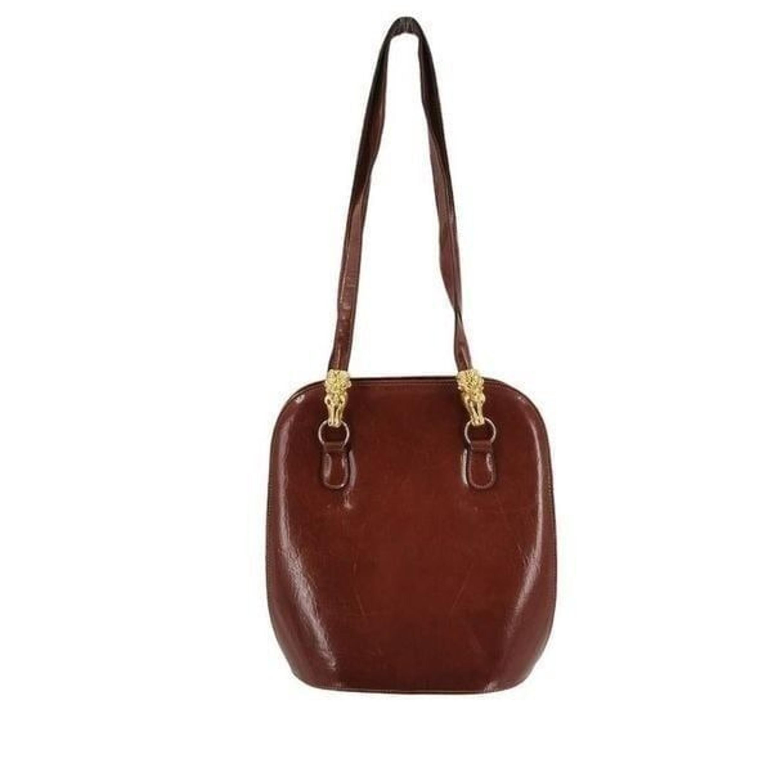 Rare Vintage Sasha 1996 Brown Patent Leather Bag | Horse Head Hardware