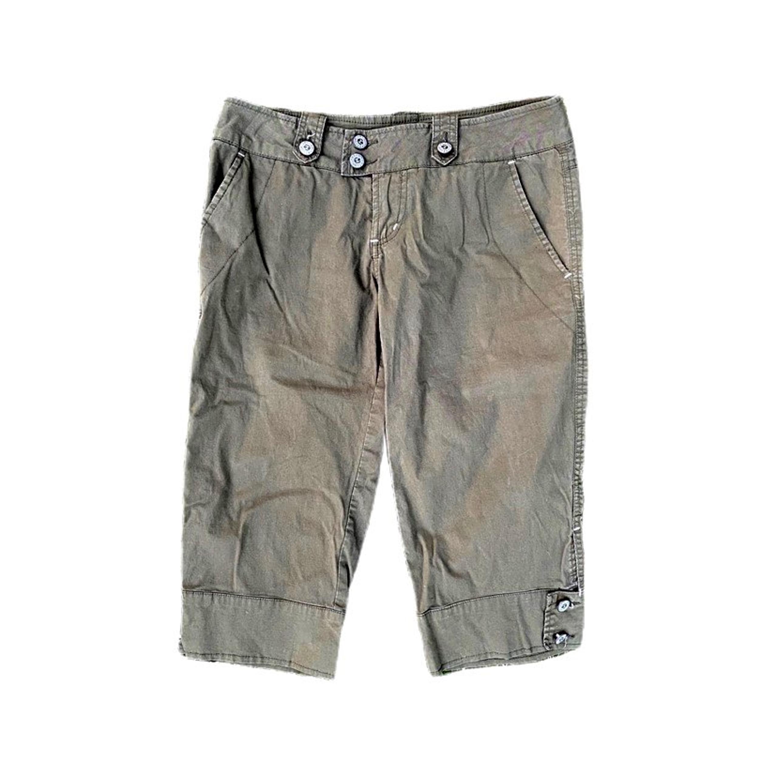 Refuge Olive Green Capri Cropped Pants