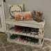 Sturdy Vintage Style 8 Pair Shoe Storage Bench