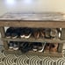 Sturdy Vintage Style 8 Pair Shoe Storage Bench