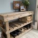 Sturdy Vintage Style 8 Pair Shoe Storage Bench