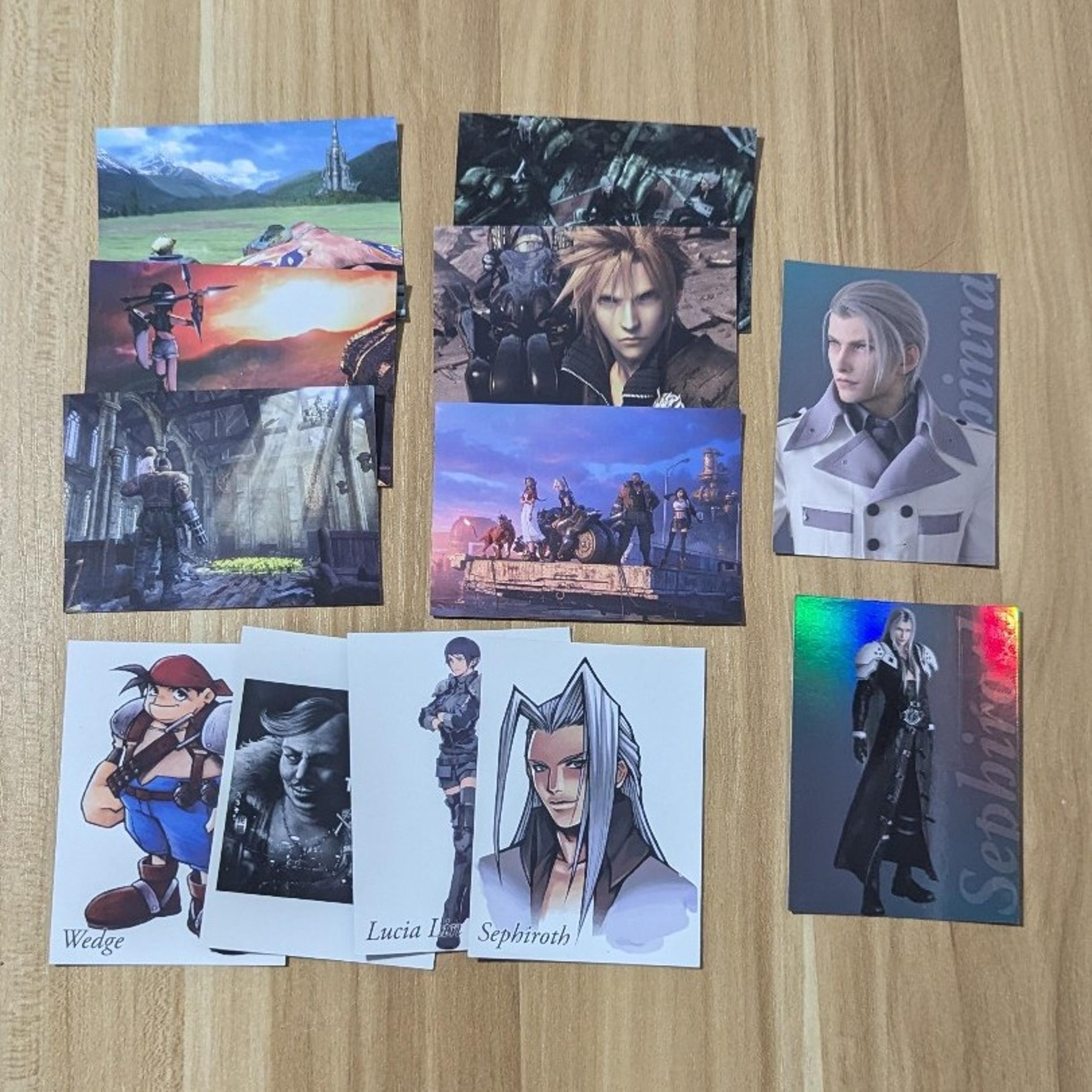 FINAL FANTASY VII 7 Remake Sephiroth Foil Cloud Art Museum Trading Card set