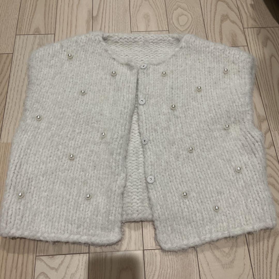 Willfully Handmade Random Pearl Knit Vest