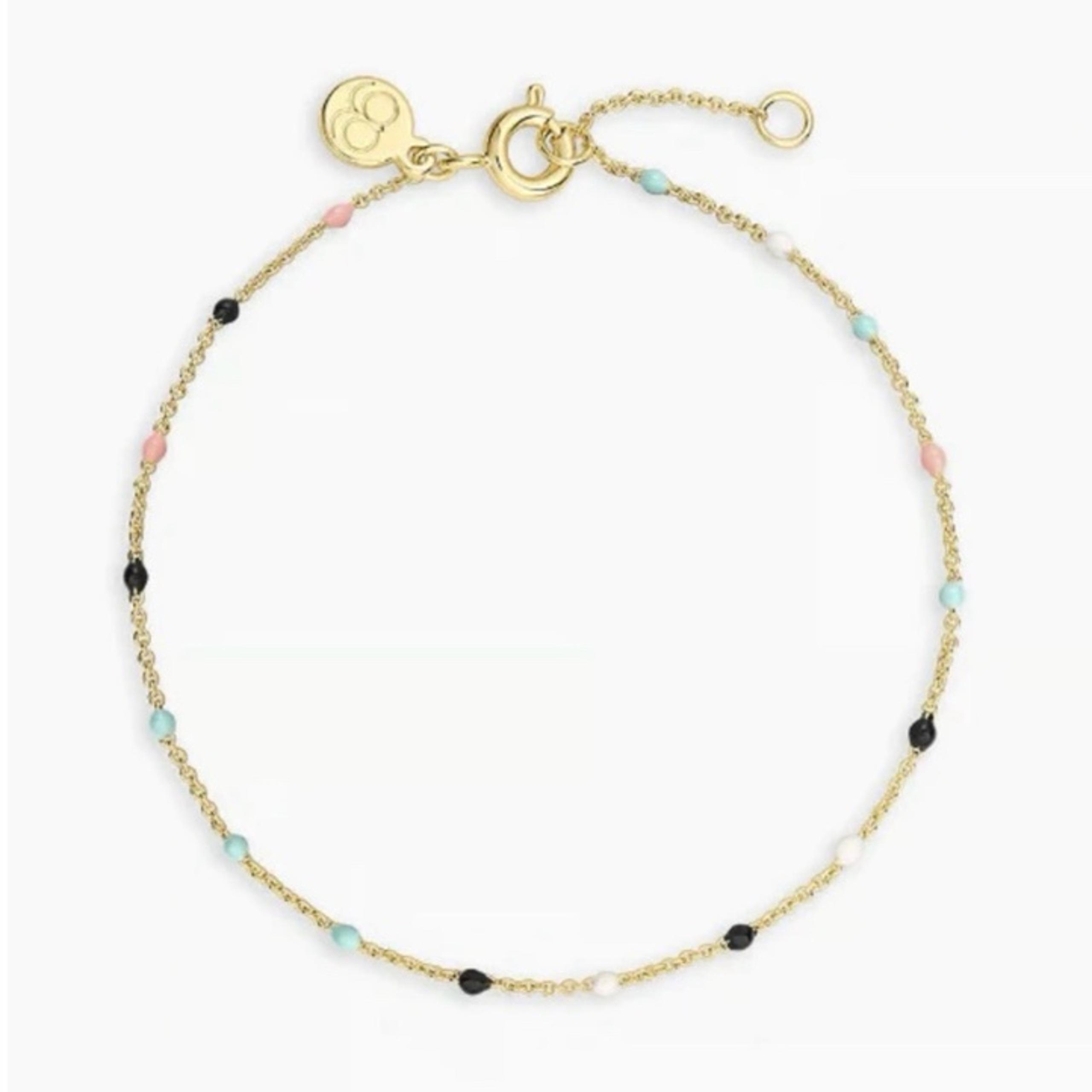GORJANA 18k Gold Plated Capri Palm Desert 7” Gold Chain Bracelet Boho Elegant