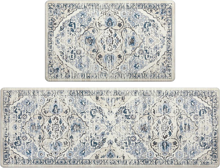 Kitchen Mat Anti Fatigue Non Skid Waterproof Cushioned Set of 2