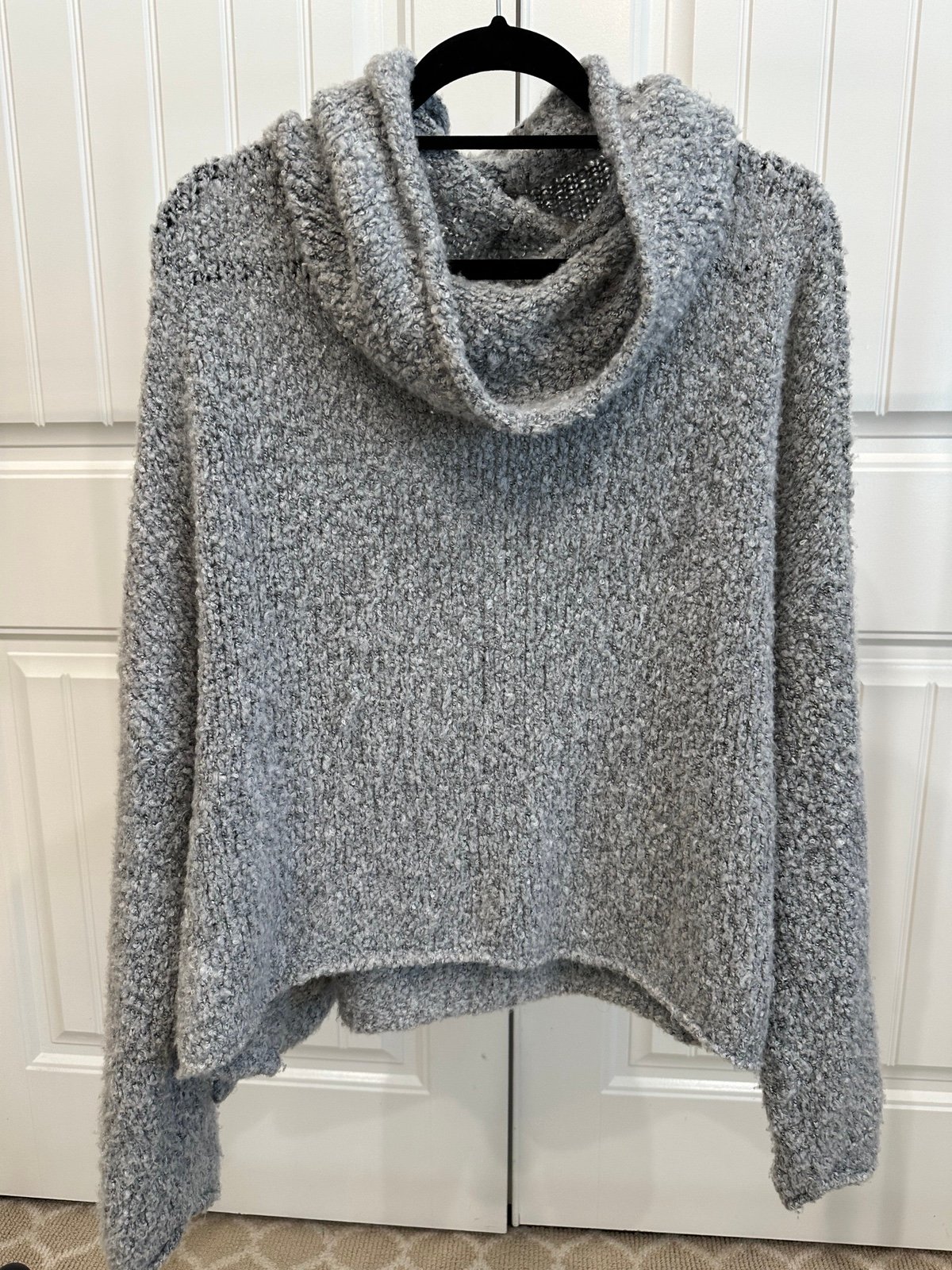 Free People BFF Cowl Neck Sweater L 8AqtqSILK