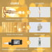 300 LED Remote Control Christmas Curtain Lights, Plug in Fairy Curtain