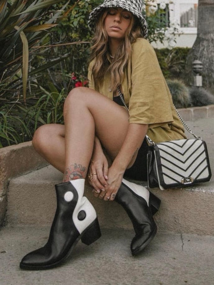 MCLC Balancing Act - Black/White Yin Tang Booties