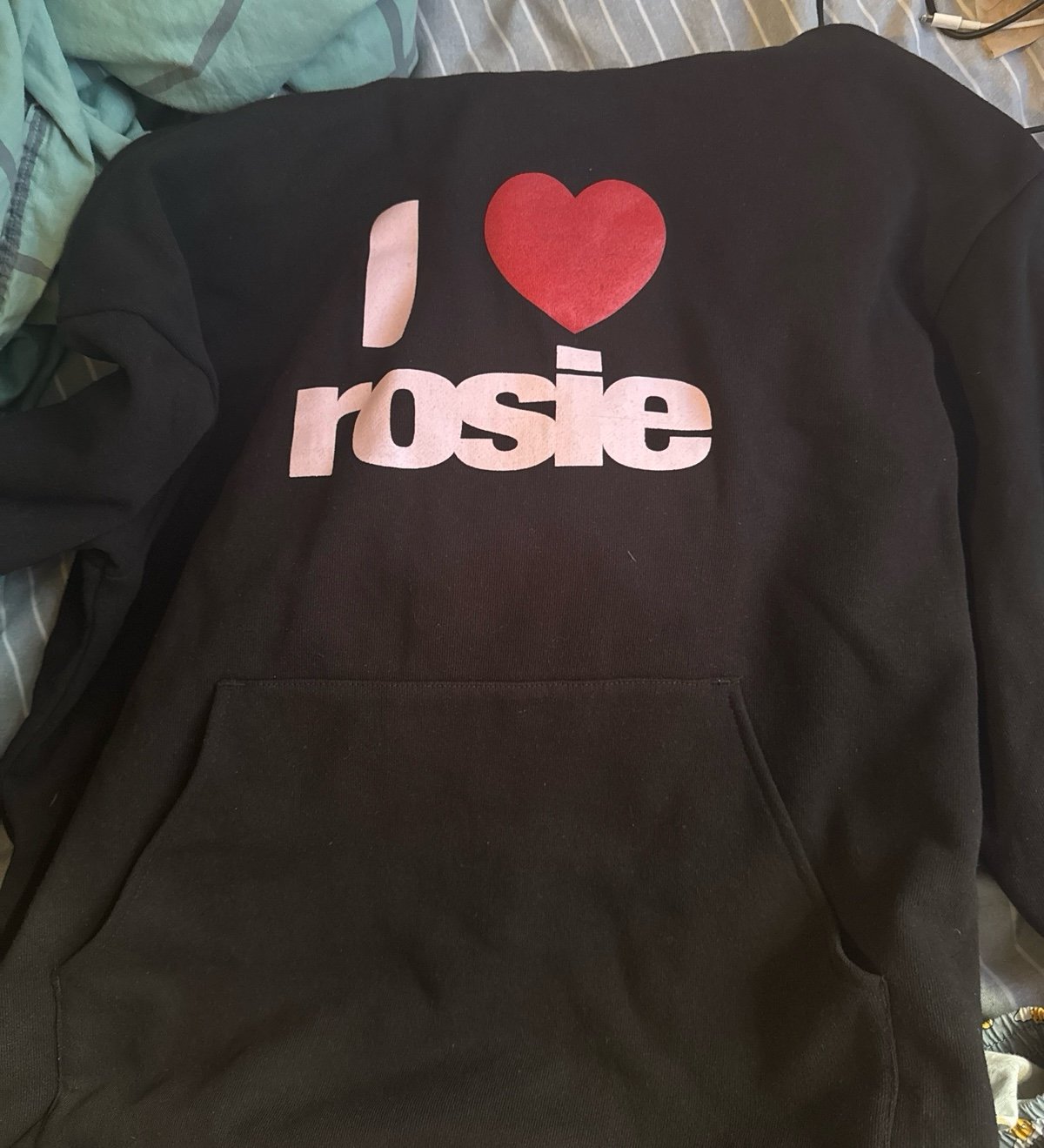 Rosé Rosie I love Rosie pop up nyc exclusive hoodie