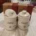 NWT! LONGABERGER Pottery Spice Jars (Cinnamon & Nutmeg)