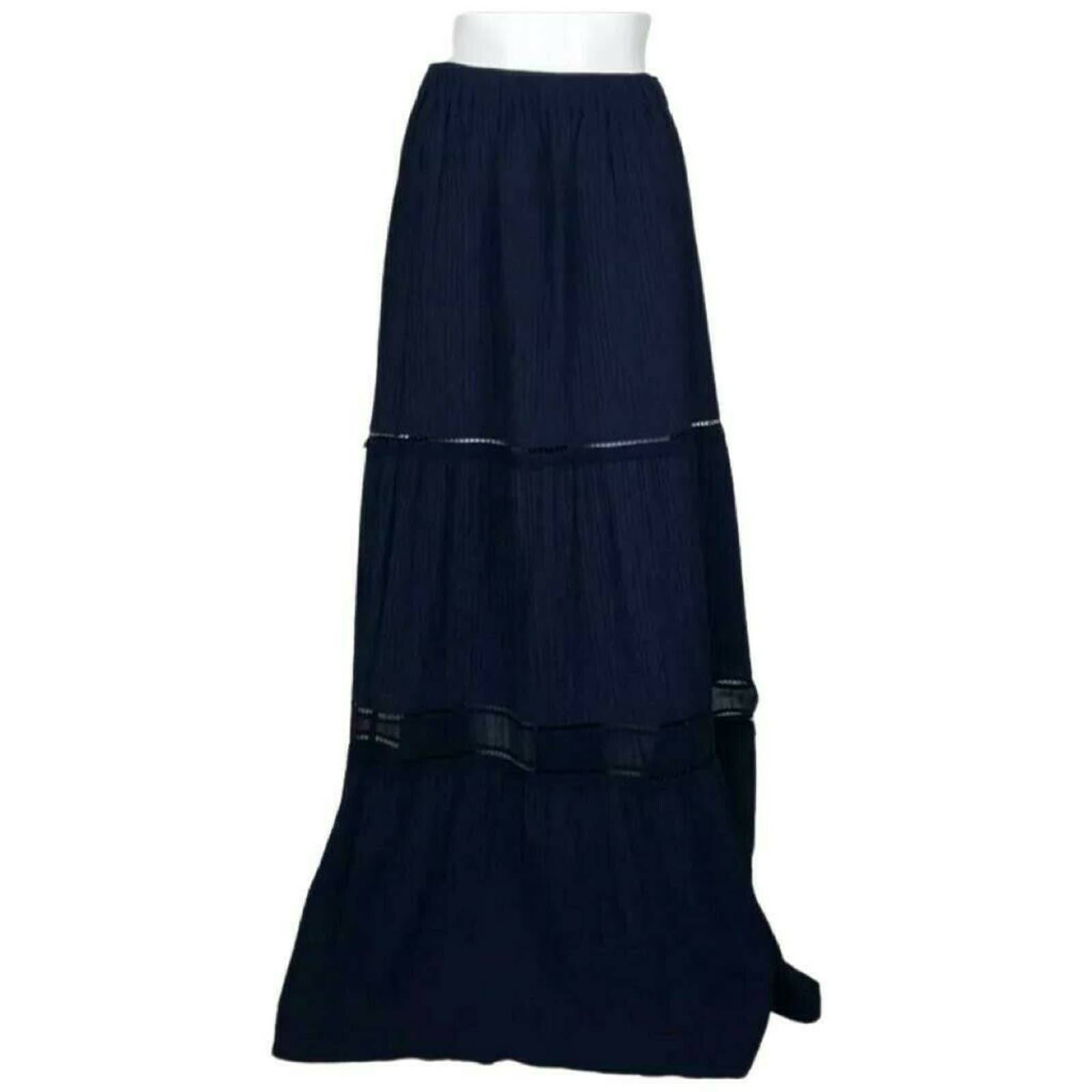 Ramy Brook Women ''Leona'' Skirt Maxi Blue Navy Color Size S Elegant LO