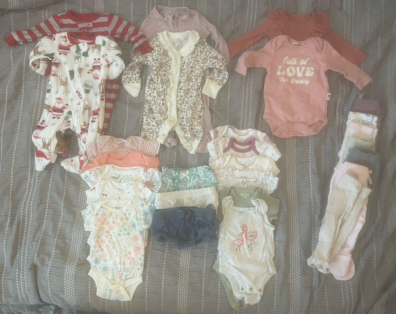 Baby girl newborn clothing bundle