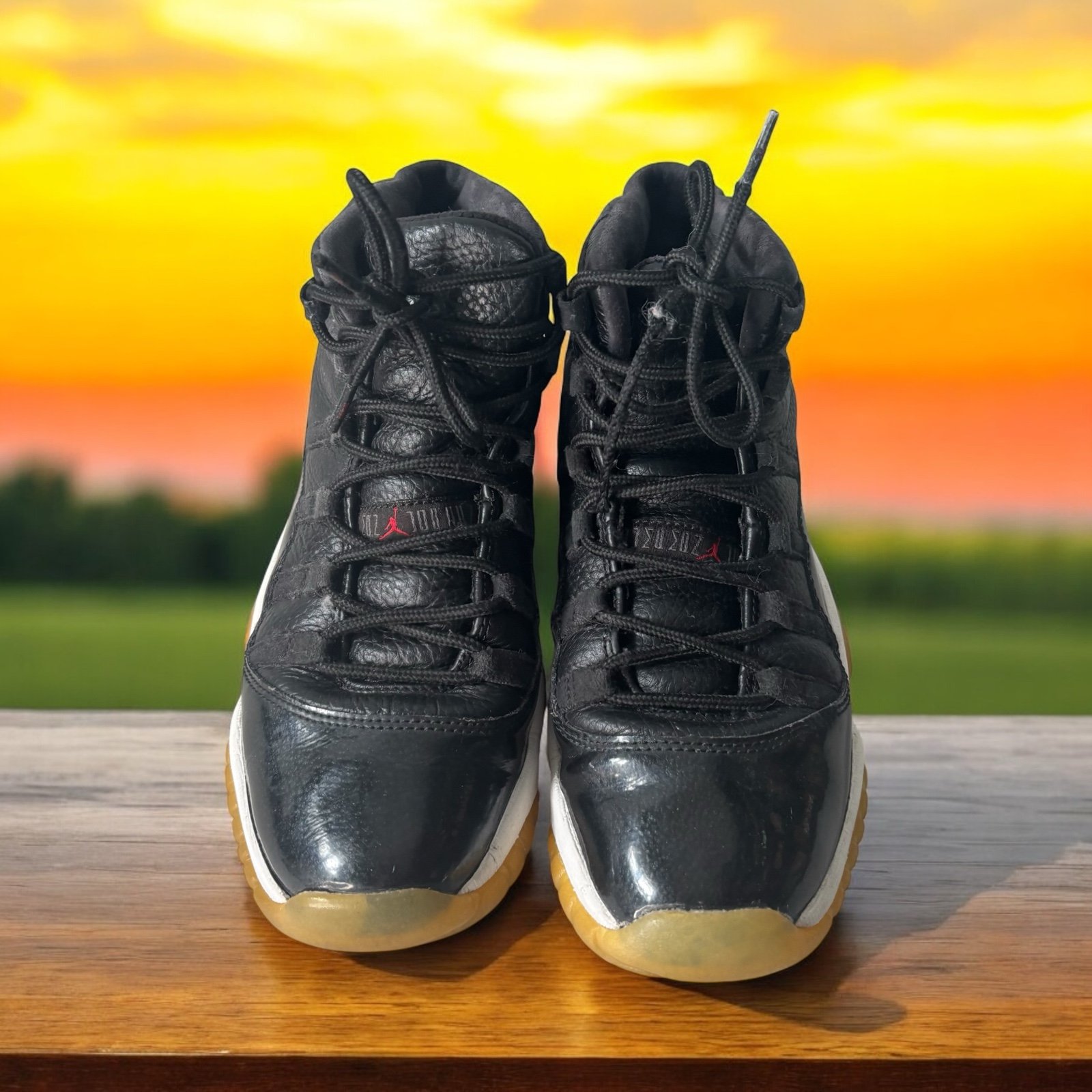 Nike Air Jordan 11 Retro Boys Size 5.5Y Black White Athletic Shoes Sneakers