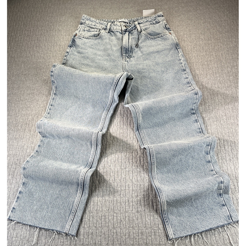 Zara High Rise wide leg new with tag Straight Fit Women (6/27X29) hip-hop jeans