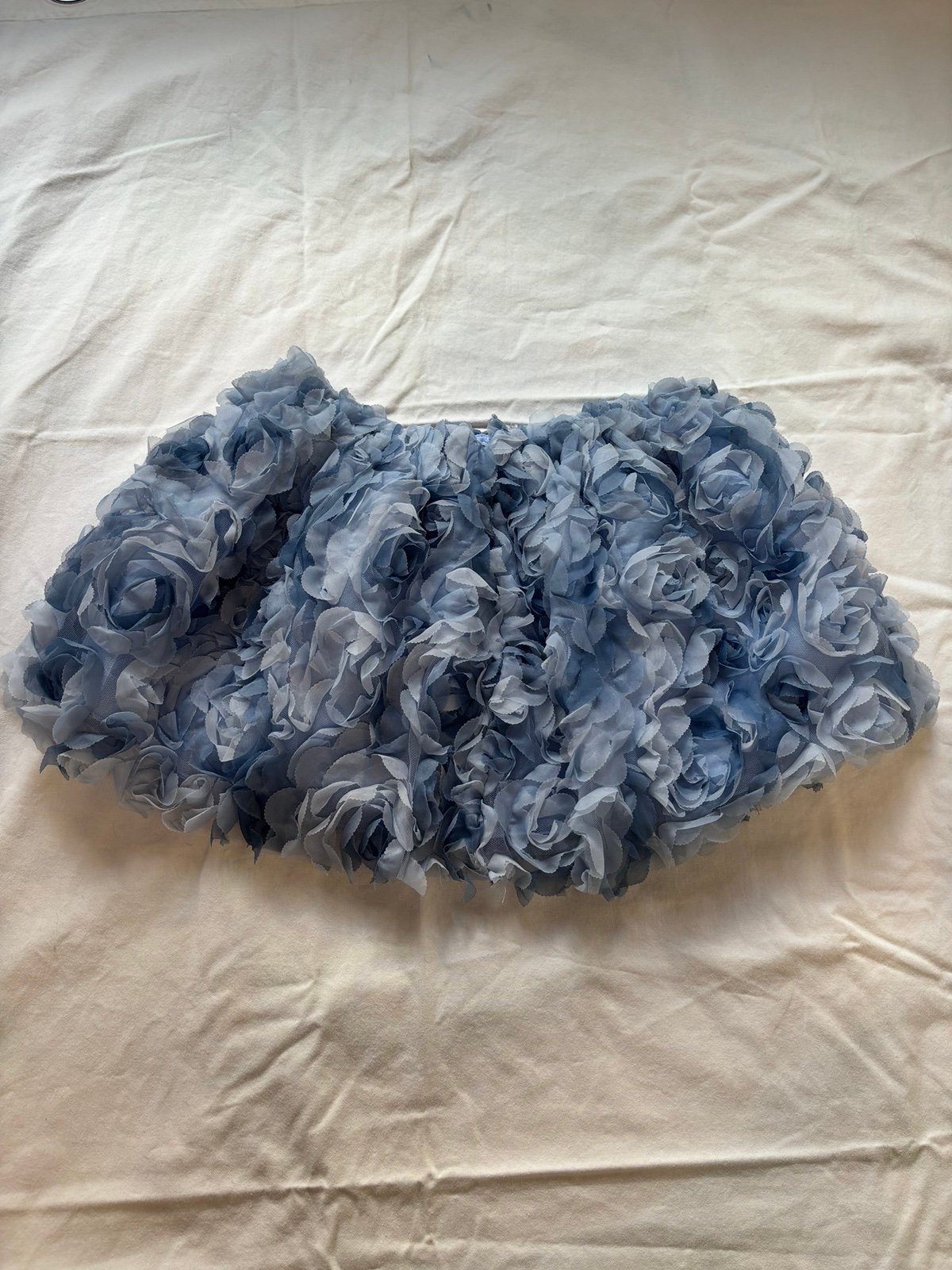 Floral-Appliqué Mini Skirt