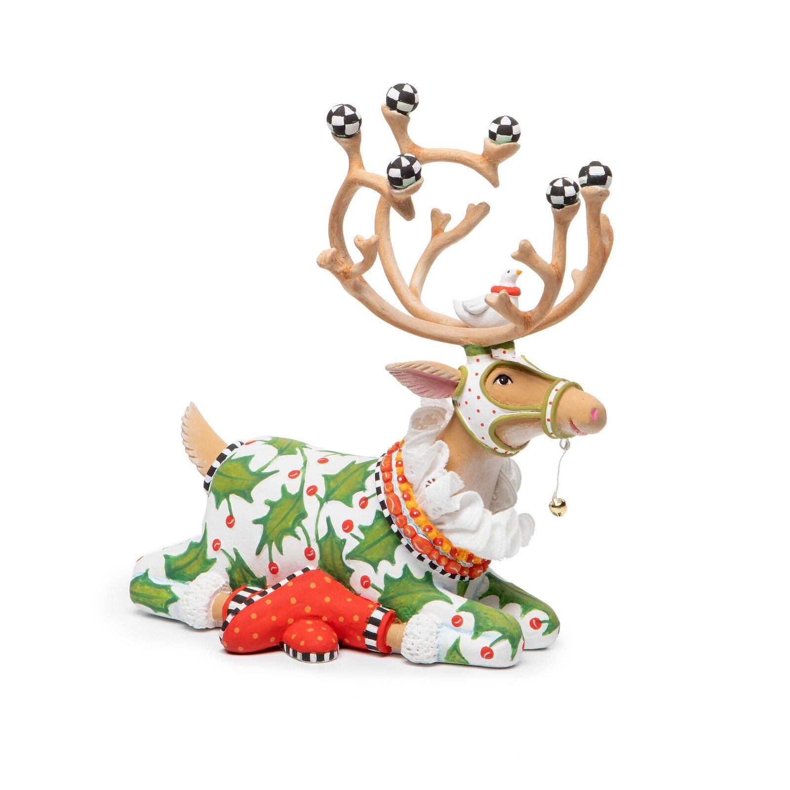 Dash Away Sitting Vixen Reindeer Figure by Patience Brewster