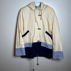 Vintage Andy John’s Women’s Lightweight Nautical Jacket Size Large Yellow & Blue