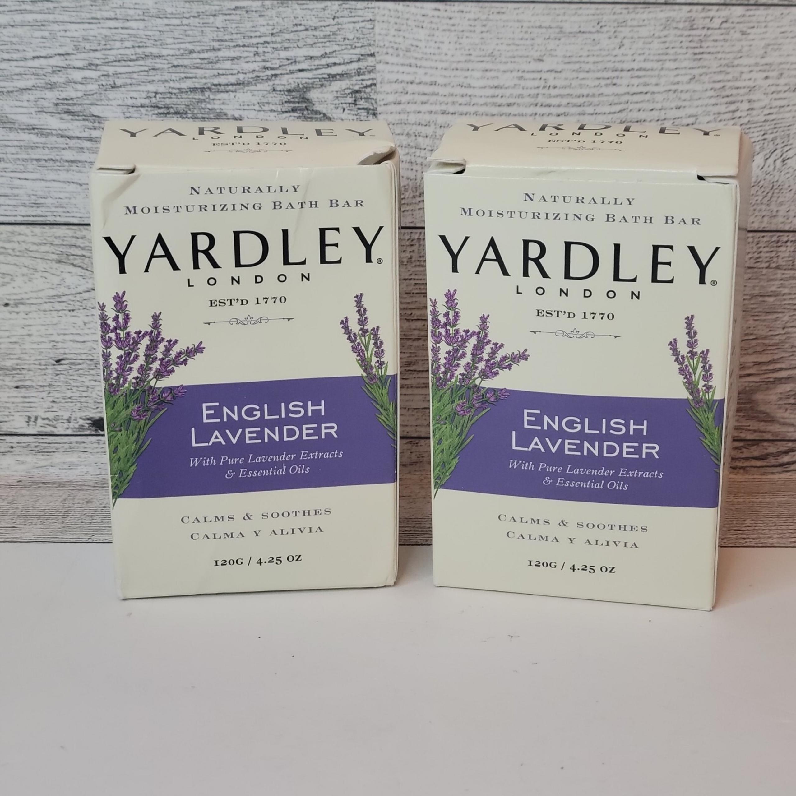 Pack of 2 Yardley London English Lavender Moisturizing Bath Bar Soap 4.25oz each