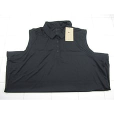 Nike Dri Fit Victory Sleeveless Golf Polo Black Women's 2XL XXL DH2312-010
