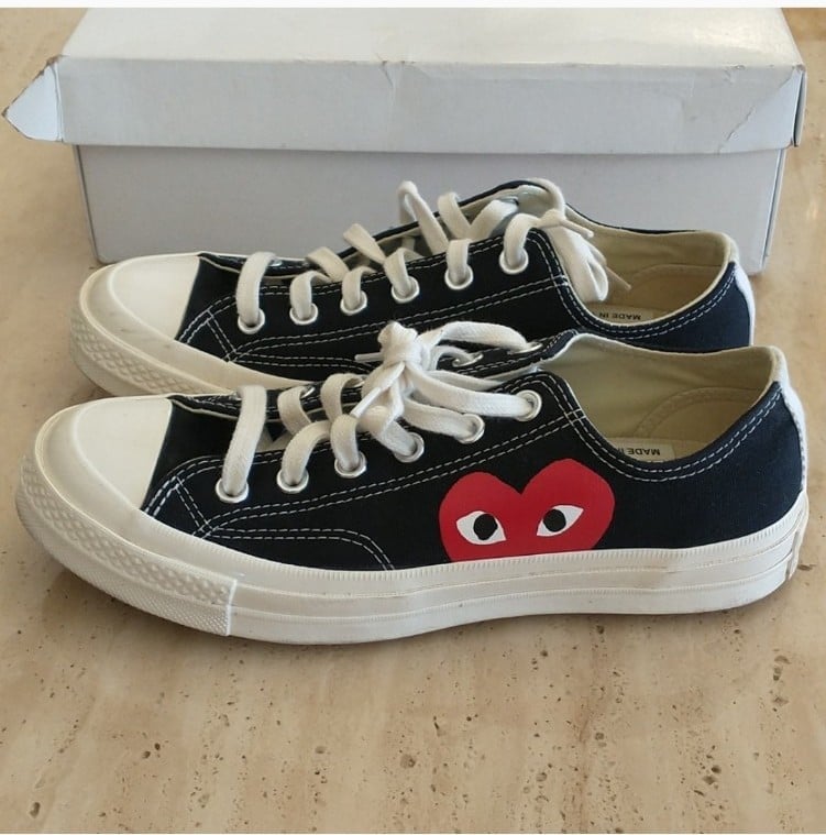 Comme Des Garcons PLAY Converse Unisex | Black