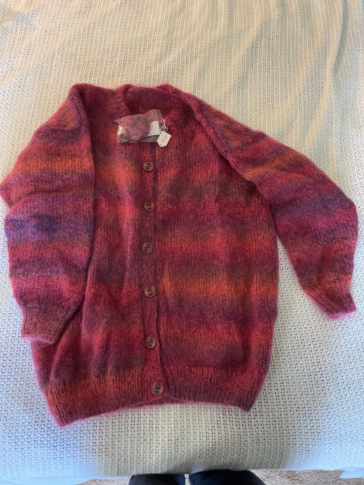 Cardigan Pink wool Hand Knit Brand New From New Zealand