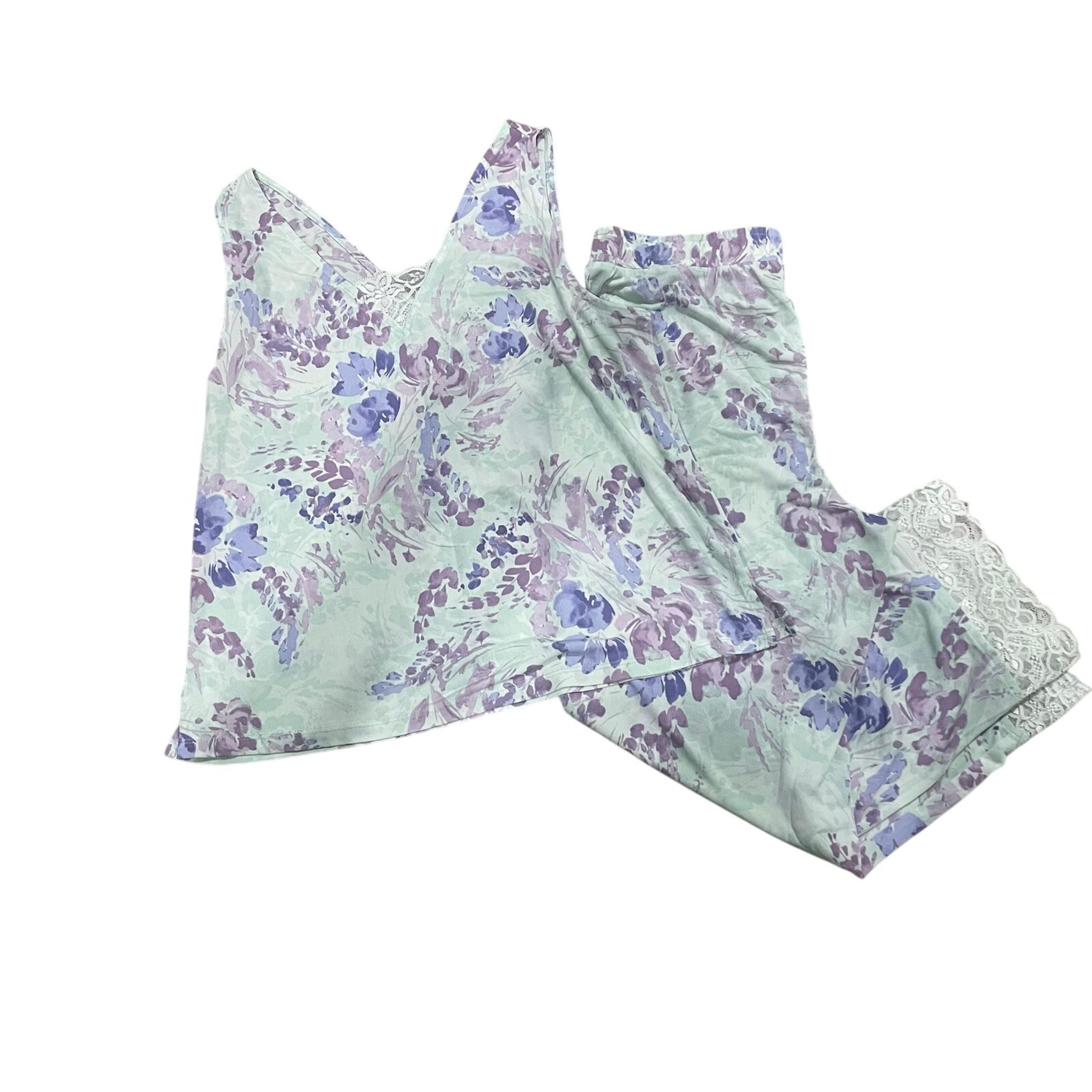 Breezies Pajama Set Floral Intimately You Size Medium Large