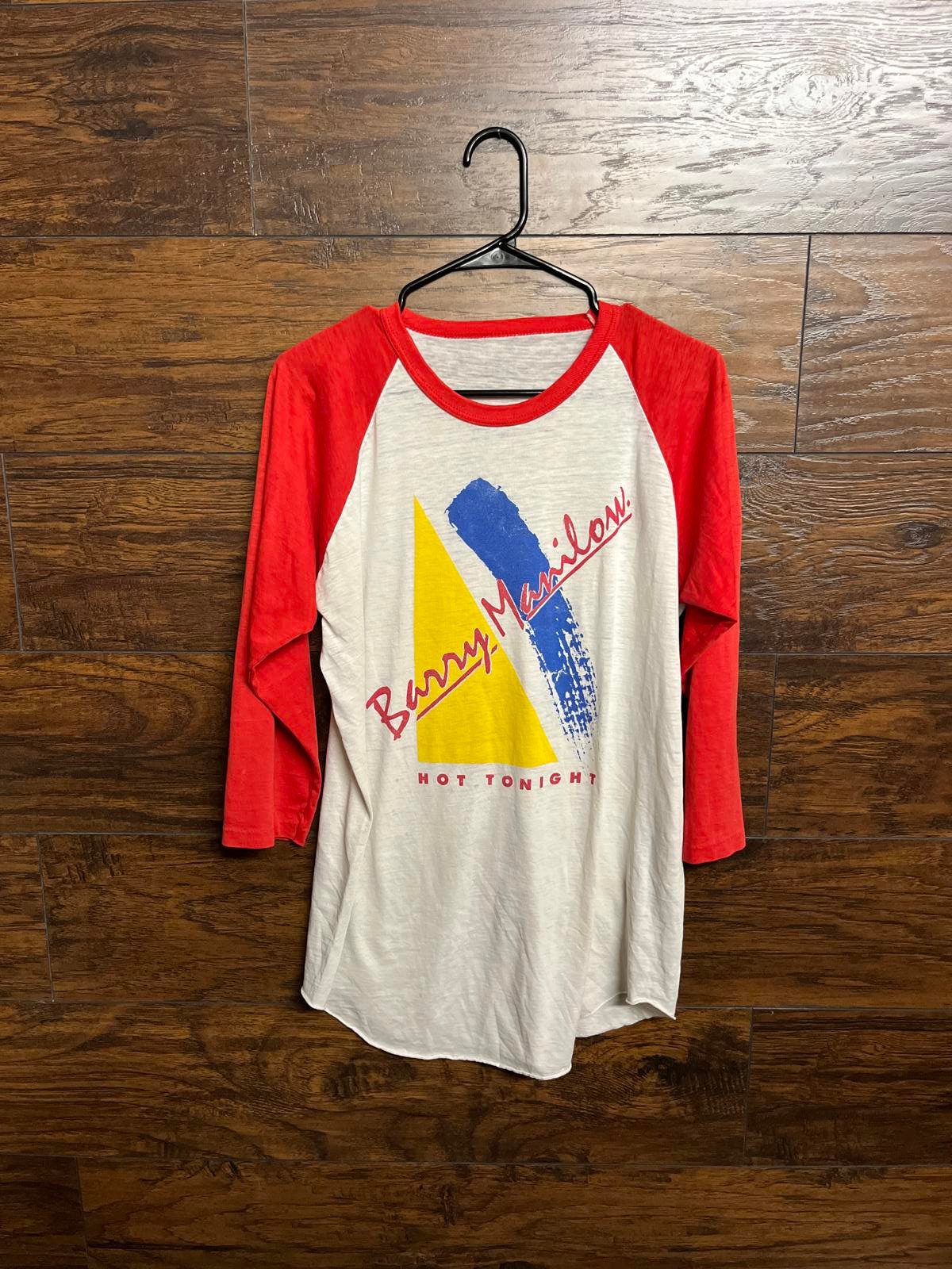 Vintage Barry Manilow Hot Tonight 1983 Tour Raglan 80s -