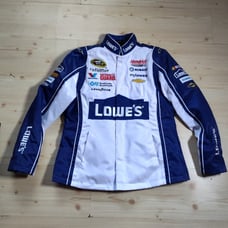Chase Authentics Jimmie Johnson Lowes #48 NASCAR Racing Jacket White Size M