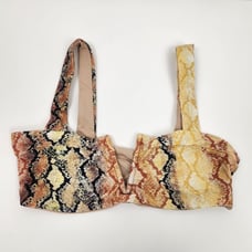 L*Space Lee Lee Bikini Top in Snake Print Size Small NWT