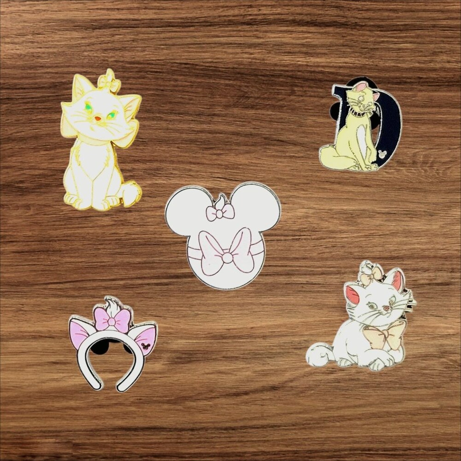 5 AristoCats Disney Parks Trading Pins, Plus 2 Bonus Pins