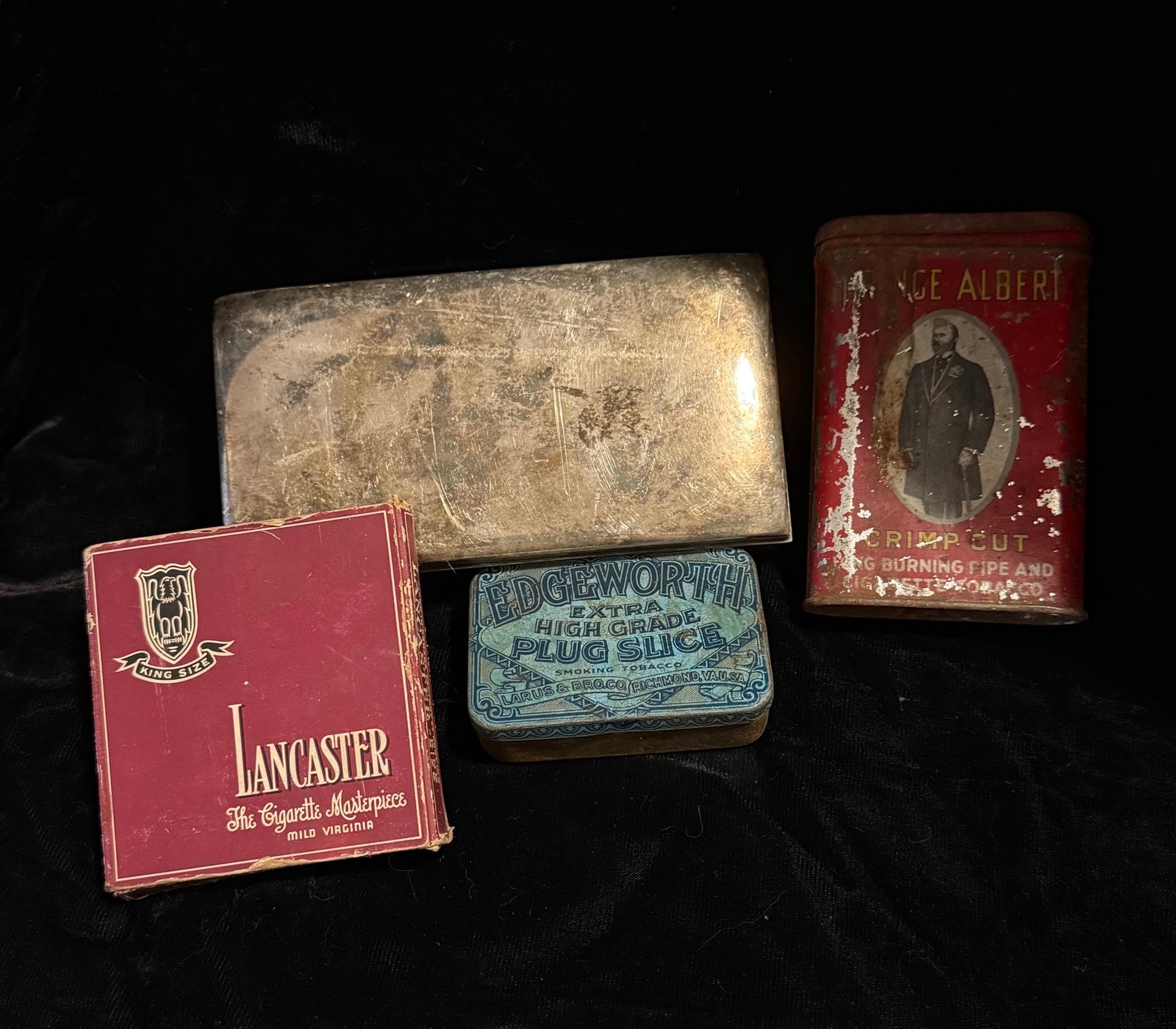 Vintage cigarette and smoking items. Lancaster, Edge Worth, Prince Albert