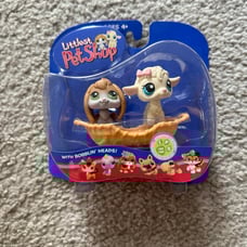 2006 LPS Rare Rabbit 185 Lamb 186 Pet Pairs Basket MIB NRFB