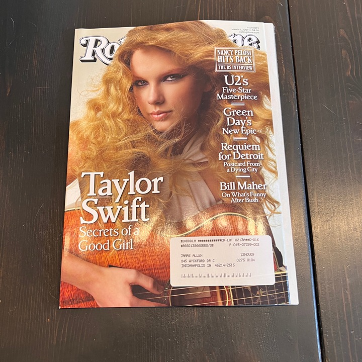 TAYLOR SWIFT Secrets Good Girl Rolling Stone Magazine Issue 1073 March 5 2009