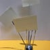 Retro chrome note holder/paperweight