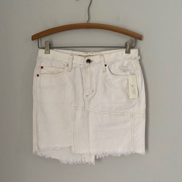 Joe’s Jeans Women’s White Denim Mini Pencil Skirt size 25