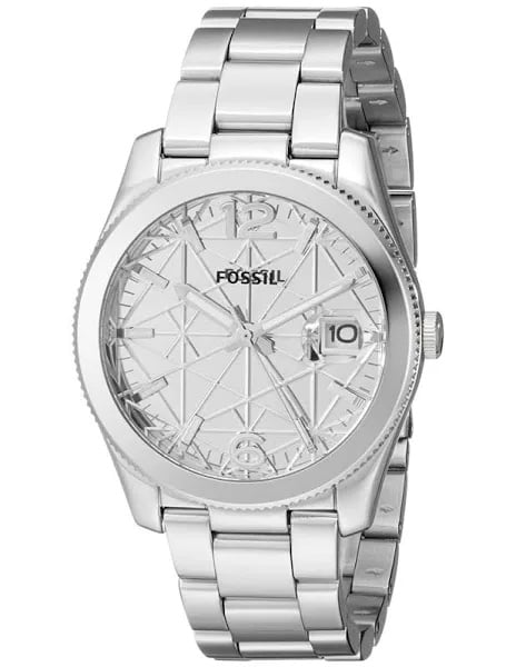 Fossil Women's Boyfriend Silver Stainless-Steel Quartz Watch