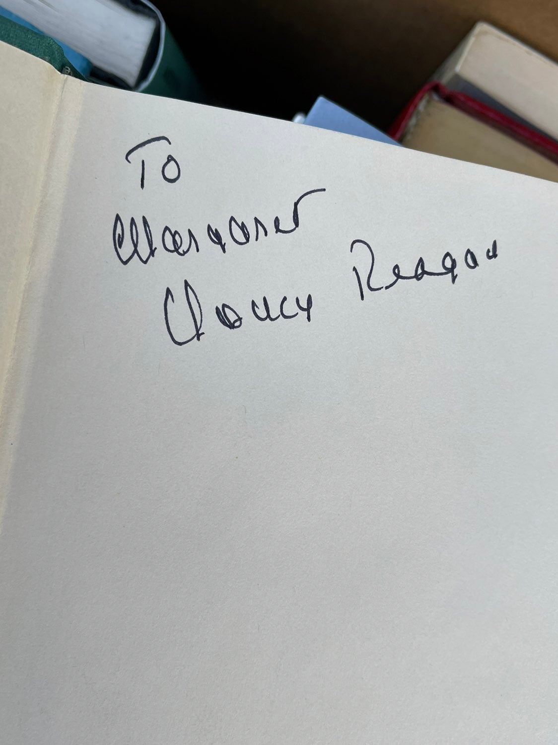 NANCY 1ST/1ST SIGNED NANCY REAGAN