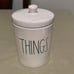 Rae Dunn 2 Pieces Ceramic Bathroom Set Dish Wash Plate And Things Jar With Lid