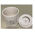 Rae Dunn 2 Pieces Ceramic Bathroom Set Dish Wash Plate And Things Jar With Lid
