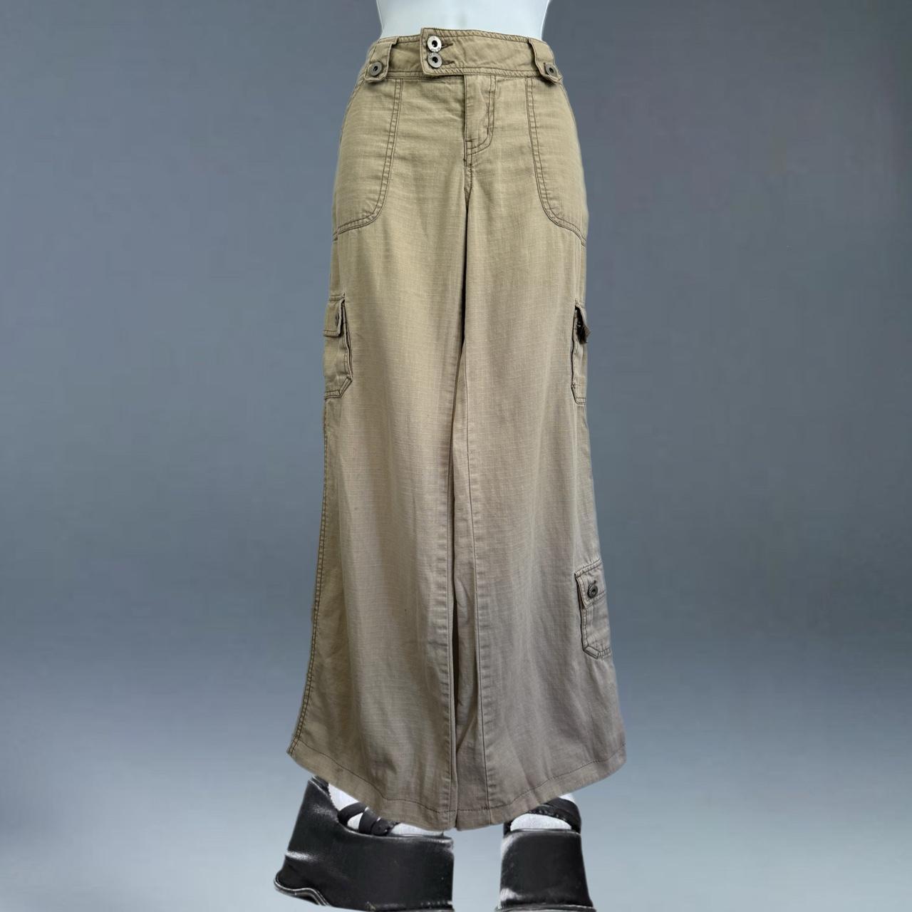 y2k tan grunge low rise cargo pants