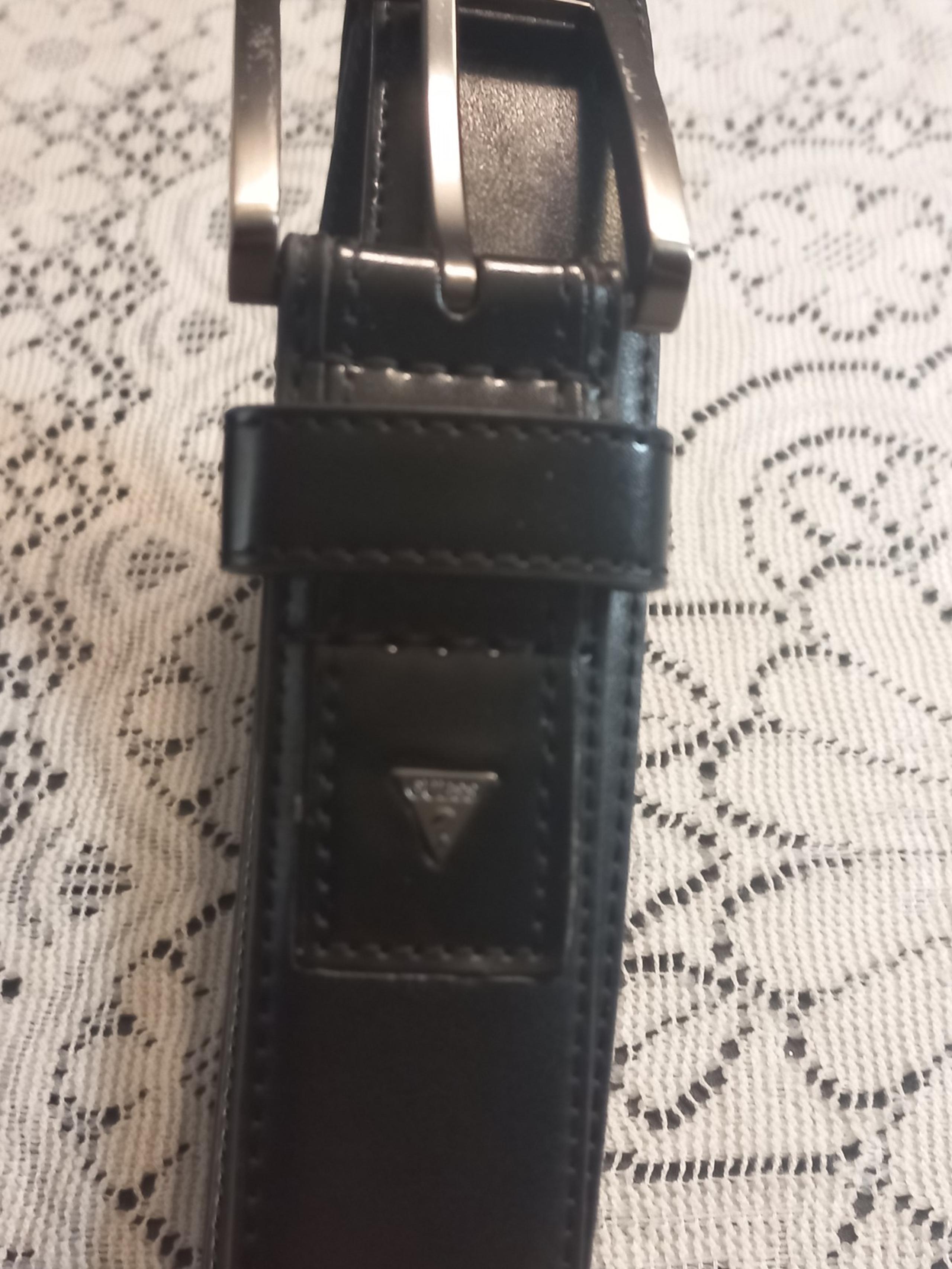 Guess Belt Men’s Non Reversible Black  M 34-36 Handcrafted Imitation Leather