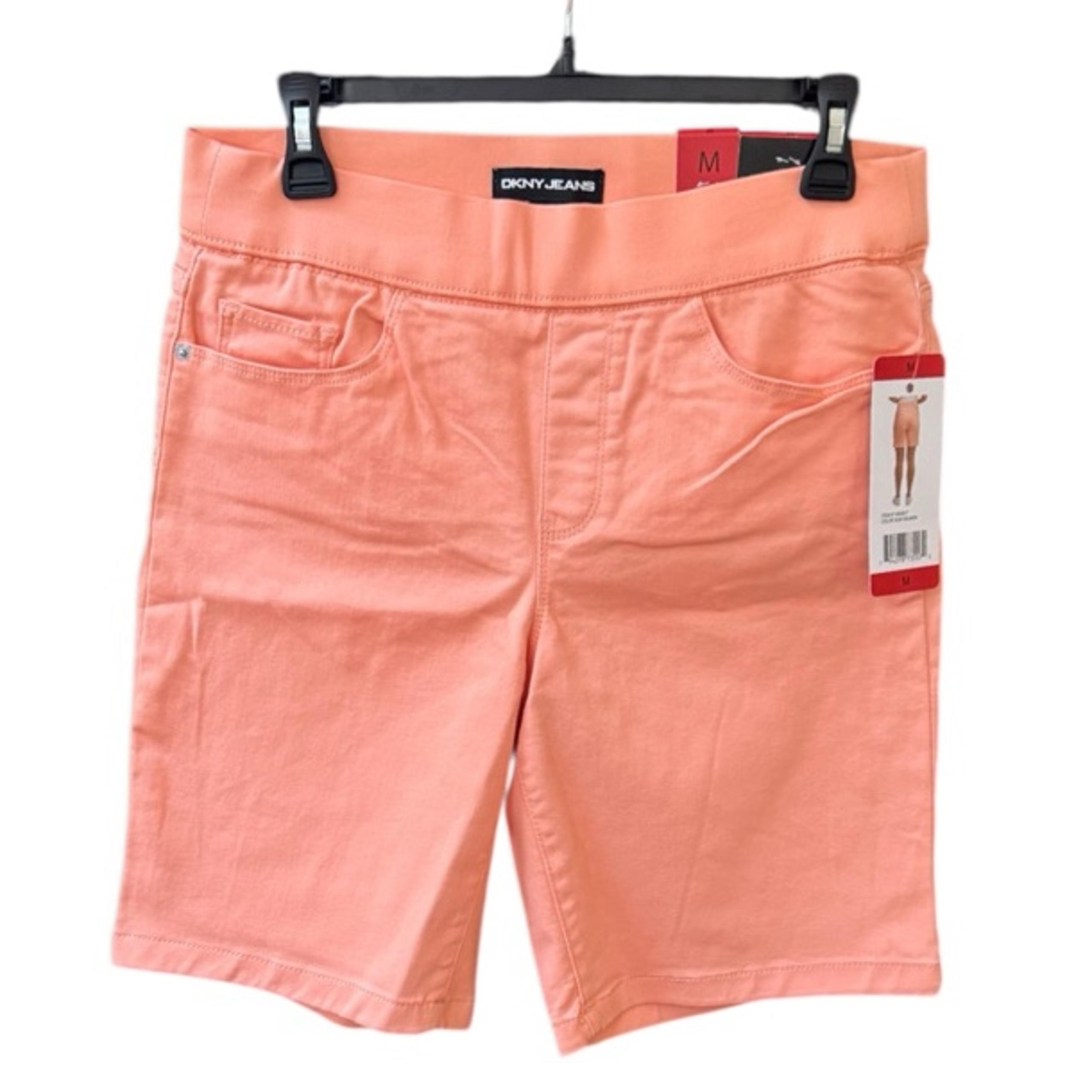 DKNY Jeans Women's Medium Peach Salmon Bermuda  Shorts NEW Price Firm