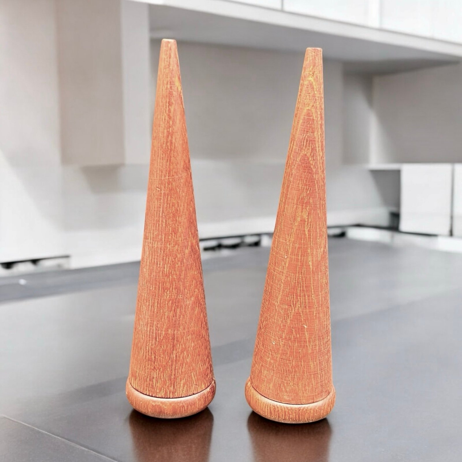 Vintage Mid Century Modern Teak Salt & Pepper Shaker Set Denmark MCM 1960’s