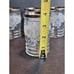 6pc Floral Etched & Ribbed w/Silver Bands Glasses Holds 8 Ounces Vintage 4.25 T